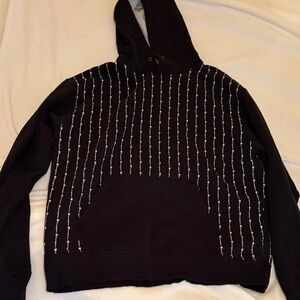 Black Hoodie with White Champion Design Men’s